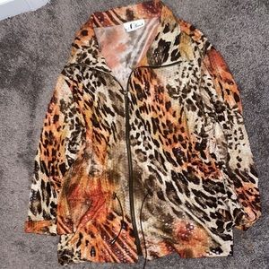 Multicolored animal print jacket